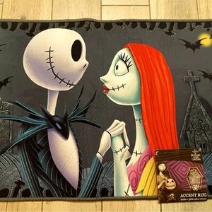 Nightmare Before Christmas jack skellington and sally rug home decor